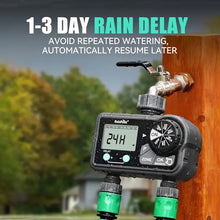 RAINPOINT Sprinkler Timer, Programmable Water Timer for Garden Hose, Hose Timer with Rain Delay & Manual Watering, Irrigation Timer for Yard, 2 Outlet, 6 Watering Plans