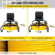 VEVOR Sewer Camera, 32.8FT 4.3" Screen, Pipeline Inspection Camera with DVR Function & Snake Cable, Waterproof IP68 Borescope with LED Lights, Industrial Endoscope for Home Wall Duct Drain Pipe Plumb