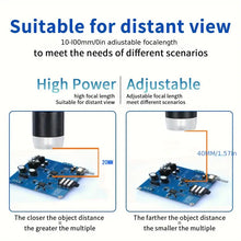 USB Industrial Digital Microscope 9-inch LED Light 1600x Magnification 1080P Handheld Camcorder PC View For Identifying Antique Coins And PCB Soldering Circuit Boards