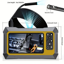 4.3" IPS Dual Lens Display Borescope, Dual Lens Inspection Camera With Illumination, 8mm HD Borescope, Sewer Camera With LED Flashlight, 32 GB, 3000 MAh