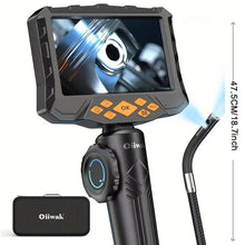 OIIWAK 8MM Dual Lens Industrial Endoscope 1080P HD Borescope Inspection Camera