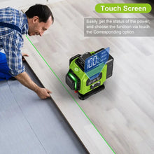 Equipped with rotating base function, digital display of 16 line green light strong laser level, luxurious suitcase, easy to carry, multi scene use