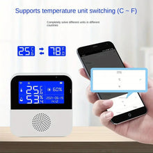 Tuya WiFi (2.4GHz) Temperature And Humidity Sensor LCD Display Smart Life APP Remote Monitoring Temperature And Humidity Meter Beeping Alarm USB Charging For Indoor Fish Tank Warehouse Coldroom Electronic Digital Display Thermometer Hygrometer