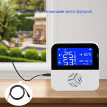 Tuya WiFi (2.4GHz) Temperature And Humidity Sensor LCD Display Smart Life APP Remote Monitoring Temperature And Humidity Meter Beeping Alarm USB Charging For Indoor Fish Tank Warehouse Coldroom Electronic Digital Display Thermometer Hygrometer