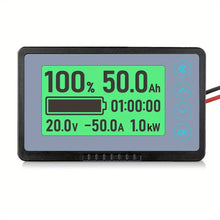 350A Battery Monitor, Range 10V-120V, Current Up To 350A, Compatible 12V LiFePO4 Battery, With Front Setting And Switch Key, Can Be Used To Test RVs, Golf Carts, Motorbikes, Etc.
