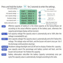 350A Battery Monitor, Range 10V-120V, Current Up To 350A, Compatible 12V LiFePO4 Battery, With Front Setting And Switch Key, Can Be Used To Test RVs, Golf Carts, Motorbikes, Etc.