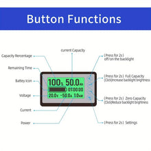 350A Battery Monitor, Range 10V-120V, Current Up To 350A, Compatible 12V LiFePO4 Battery, With Front Setting And Switch Key, Can Be Used To Test RVs, Golf Carts, Motorbikes, Etc.