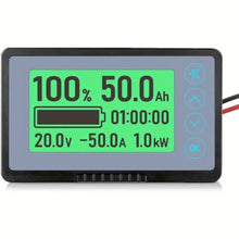 350A Battery Monitor, Range 10V-120V, Current Up To 350A, Compatible 12V LiFePO4 Battery, With Front Setting And Switch Key, Can Be Used To Test RVs, Golf Carts, Motorbikes, Etc.