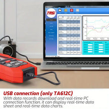 TASI Multi-Channel K Type J Type Thermocouple Temperature Meter with Four Channels, Data Storage and USB Communication for Computer Transfer and Data Upload - Industrial High Precision Contact Probe Thermometer