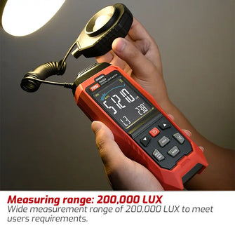 TASI Digital Lux Meter with Color Screen, High Accuracy Illuminance Measuring Tool for LED Lighting and More, Professional Grade Digital Light Meter with Data Storage and Transfer to compter