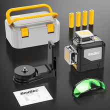 SAVSEC 8 Lines Green Beam Cross Line Laser Level 360 Self-Leveling Horizontal and Vertical