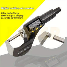 High precision digital display outer diameter micrometer 0-25mm professional imperial/metric measurement tool, spiral micrometer digital display micrometer measuring instrument, resolution thickness gauge