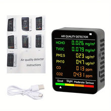 6-in-1 CO2 Detector Monitor, Indoor Air Quality Monitor with Real-Time CO2