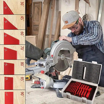 Router Table Setup Bars Setup Blocks Woodworking Aluminum Precision Set Up Block Height Gauge Set for Router Table Saw and Angle Measure Set up (14PCS)
