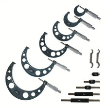 0-6" Outside Micrometer Set (0-1", 1-2", 2-3", 3-4", 4-5", 5-6"), 0.0001" Accurate Carbide Ratchet Handle Precision Machinist Tool Set with Carbide Tip