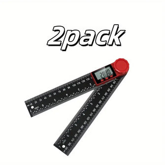2 pack Protractors Digital Display Angle Level Ruler Goniometer Angle Finder Inclinometer75 90 Degree Measuring Gauging Carpenter Tools(Color:200mm)