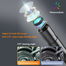 2/5/10/15m 1080P HD Industrial Endoscope Borescope LCD 4.3inch 8mm Inspection Snake Camera