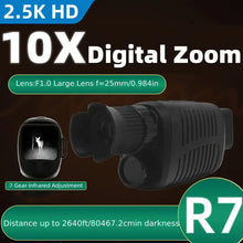 R7 Night Vision Goggles, Digital Night Vision Monocular 1080p Infrared Monocular For Hunting, Camping, Travel, Surveillance, Included Battery