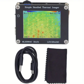 Thermal Imager, 2in Thermal Camera with LCD Display 320x240, 100 Images Storage, USB C Rechargeable Thermal Imaging Camera for Temperature Anomalies, Home, Industrial