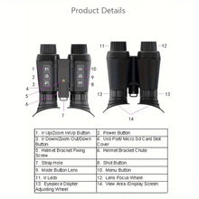 Digital Infrared Night Vision Goggles For Viewing In 100% Darkness, Rechargeable And Recordable, Support Up To 32GB Memory Card Suitable For Hunting And Surveillance For Occupational And Industrial Use