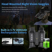Digital Infrared Night Vision Goggles For Viewing In 100% Darkness, Rechargeable And Recordable, Support Up To 32GB Memory Card Suitable For Hunting And Surveillance For Occupational And Industrial Use
