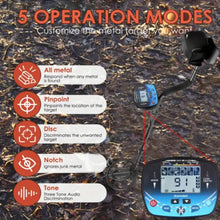 Metal Detector Underground Professional Depth profundity Scanner Search Finder Gold Detector Treasure Hunter Pinpointer 10 inch coil(Battery not included)