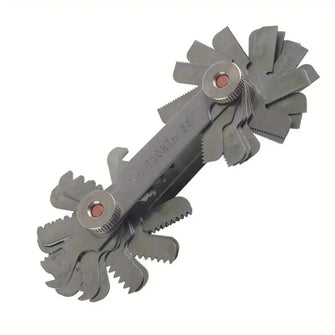 Stainless Steel 60 Degree Screw Pitch Measuring Tool Whitworth Screw Pitch Thread Plug Gage for Checking Tool Angle While Cutting Threads, Applied to Measure Thread and External Thread Tooth Pitch, and Versatile Gauge for Metal Turning Lathes, Gauges