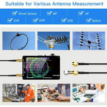 Nanovna 10KHz-1.5Ghz Vector Network Analyzer Kit, SEESII MF HF VHF UHF Antenna Analyzer Measuring S Parameters, Voltage Standing Wave Ratio, Phase, Delay, Smith Chart with 2.8" Touch Screen