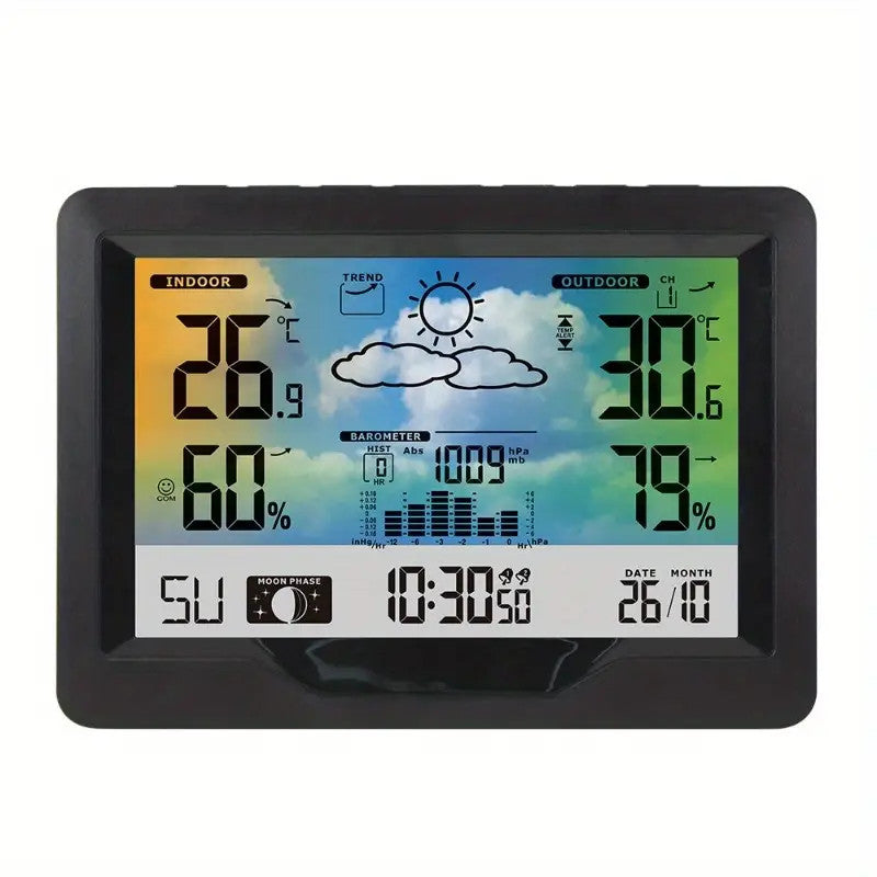 Wireless Weather Clock 3383F, Wireless Weather Station With Temperatur