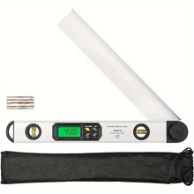 16 inch/40cm Aluminum Digital Angle Finder Built-in Bubble Vials, XUNTOP Digital Protractor 0-225° with Large Backlit Display Ideal for Interior Designer Carpenter Woodworker