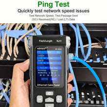 NOYAFA, NF-8506 Network Cable Tester With IP Scanner, TDR CAT5 CAT6 Ethernet Cable Tester, PoE PingTest, Network Speed Test, Port Flashing, Network Tester Cable Toner For RJ11 RJ45 Ethernet LAN
