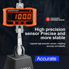 1500kg Digital LCD Display Crane Scale High Load Portable Electronic Heavy Duty Weight Hook Crane with 3 Units Conversion Function