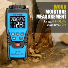 Digital Wood Moisture Meter, Needle Type Water Leakage Detector, Mode Detector, Backlit LCD Display, Moisture Tester Damp Tester, Multiscene Measure Temperature Humidity Probe Testers