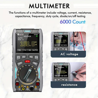 ET928 3In1 Oscilloscope Multimeter Signal Generator 12MHz 50Msps Portable High Storage Capacity Low Power Consumption, Handheld oscilloscope multimeter + signal source