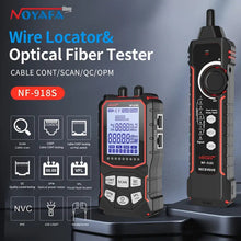 NOYAFA NF-918S Network Cable Tester with 6 wavelength Optical Power Meter, Cable Toner Ethernet Cable Tester RJ45 Network Tester with 10mw Visual Fault Locator, PoE Tester Network Tools
