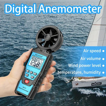 Aicevoos Digital Anemometer Handheld Wind Speed Meter Wind Power Temperature Humidity Measurement Air Volume Tester