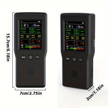 9-in-1 Air Quality Detector with Rechargeable Lithium Polymer Battery, USB Charging, ABS Resin, Multifunctional Digital Air Quality Monitor, Temperature Humidity Display – 0.1 Measurement Accuracy