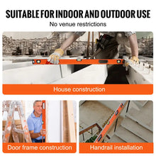 VEVOR Magnetic Torpedo Level, 78/48/32/24/16/10 in Mechanical Level Set, Bubble Vials Ruler for 45/90/180 Degree, Aluminum Alloy Leveler Tool w/Viewing Window (Only 10 inch has magnetic)