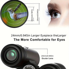 12x42 adult binoculars, portable IP53 waterproof compact low-light night vision binoculars, high-definition clear high-power large-field binoculars and upgraded bird watching and hunting phone adapter