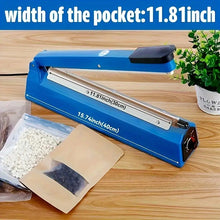 Impulse Sealer 11.81inch, Manual Heat Seal Machine with Adjustable Heating Mode, ABS Shrink Wrap Bag Sealers for Plastic Mylar PE PP Bags, Portable Poly Bag Sealing Machine with Extra Replace Kit