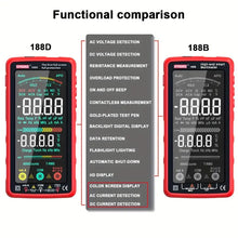 1pc Digital Multimeter Tester Auto-Ranging TRMS 6000 Counts Voltmeter Smart Rechargeable Meter Measures AC/DC Current, NCV, Voltage, Ohm, Amp, Resistance, Diodes, Countinuity, Capacitance, Temperature