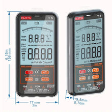 Smart Digital Multimeter: 6000 Counts TRMS for Voltage, Current, Resistance, Continuity, Duty-Cycle, Capacitance, Temperature & Frequency Measurement