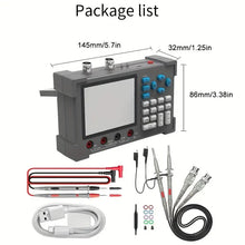 DSO3D12 3.2 Inch Desktop 3 in 1 Digital Oscilloscope 120MHz Bandwidth Dual Channel 250MSa/s Built-in Multimeter+Signal Generator Display