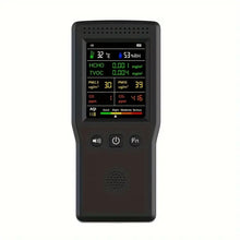 9-in-1 Air Quality Detector with Rechargeable Lithium Polymer Battery, USB Charging, ABS Resin, Multifunctional Digital Air Quality Monitor, Temperature Humidity Display – 0.1 Measurement Accuracy