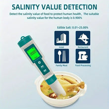 GOXAWEE Portable 7-in-1 Water Quality Tester, PH/ORP/EC/TEMP/SALT/S.G/TDS LCD Water Salinity Tester, Multifunctional Analysis Instrument, Drinking Water Aquariums Hydroponic Cooking Tester, High Accuracy Water Tester For Pools