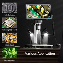 7" Coin Microscope - DM9 LCD Digital Microscope 1200X, 1080P Coin Microscope Magnifier, 12MP Ultra-Precise Focusing Soldering Microscope for Adult, PC View