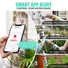 RAINPOINT WiFi Water Flow Meter with Wireless Gateway, Smart Water Meter for Garden Hose, Flow Meter GPM Water Usage RV Pool Filling, Outdoor Irrigation Watering, Fits for Any Hoses, Faucets, Nozzles