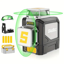 SAVSEC 8 Lines Green Beam Cross Line Laser Level 360 Self-Leveling Horizontal and Vertical