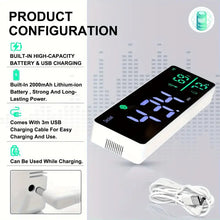 1pc 3-in-1 Decibel Meter Noise Monitor Wall Hanging Sound Level Meter With 11In Large LED Display Noise & Temperature & Humidity Meter Wide Used For Home, Classroom, Studio, Factory