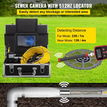 VEVOR Sewer Camera with Locator, 165ft Cable, Drain Camera w/ 512Hz Sonde Transmitter & Receiver, IP68 Waterproof Sewer Video Inspection Equipment w/ 16 GB SD Card, 1200TVL 7" LCD Monitor, LED Lights